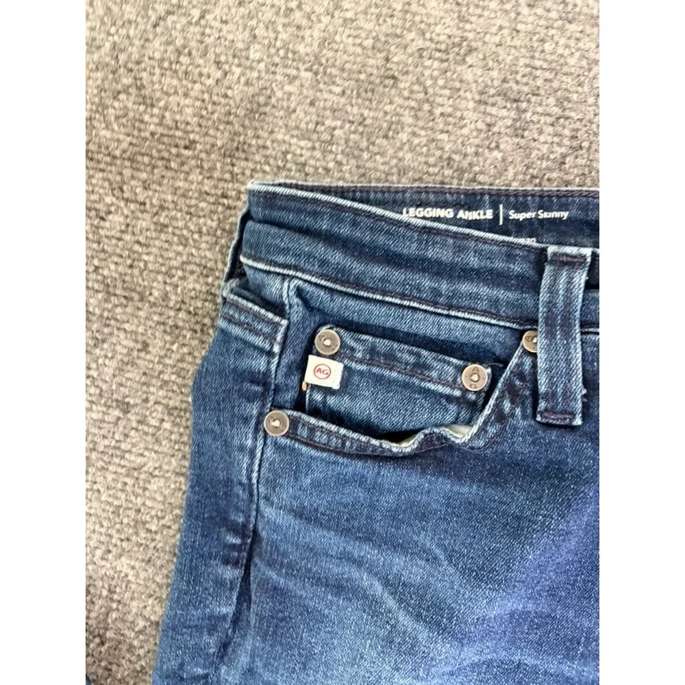 AG-ED Adriano Goldschmied Legging Ankle Jeans Women Blue Super Skinny Size 27